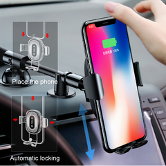 BASEUS AutoGrip Wireless Car Charger for iPhone X