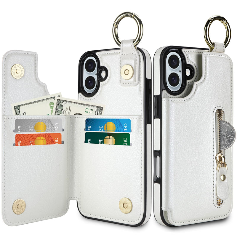 iPhone 16 Chic Wallet Case with Card Slots