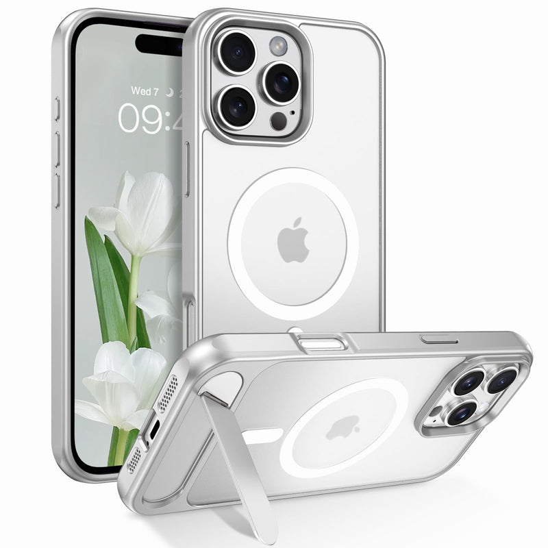 iPhone 16 Pro Magnetic Stand Case - Translucent White
