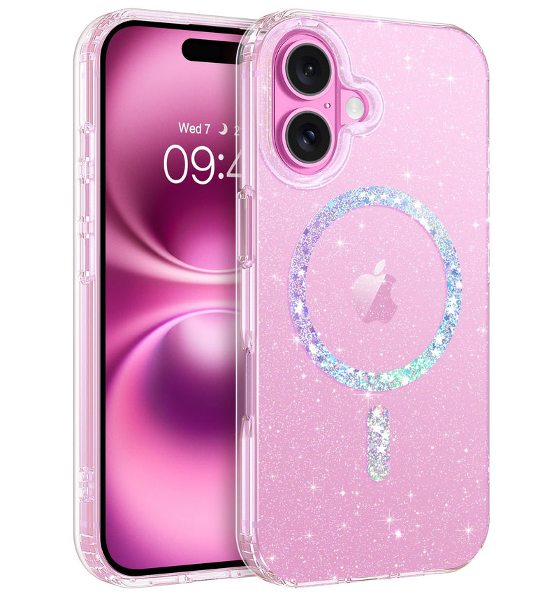 iPhone 16 MagSafe Glitter Clear Case