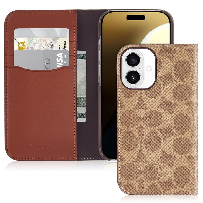 Coach Luxe Canvas Wallet iPhone 16 Case